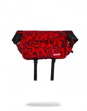 Cross Body Sprayground Red Leopard Crossbody Transporter | 351726-WRA