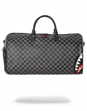 Duffel Sprayground Sharks In Paris (Black Checkered Edition) Duffle | 839472-LQA