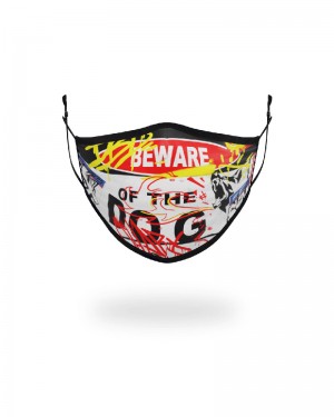 Fashion Mask Sprayground Adult Beware Of The Dog Form-Fitting Face Mask | 593176-GTW