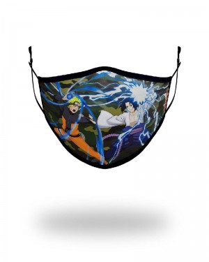 Fashion Mask Sprayground Adult Naruto Vs Sasuke Form Fitting Face-Covering | 713048-JVM