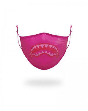 Fashion Mask Sprayground Adult Pink Shark Form-Fitting Face Mask | 034786-ICD