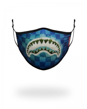 Fashion Mask Sprayground Adult Shark Island Form Fitting Face Mask | 539601-UQN