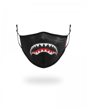 Fashion Mask Sprayground Adult Shark Logo (Black) Form-Fitting Face Mask | 408356-VSN