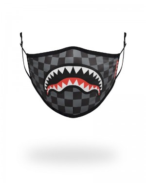 Fashion Mask Sprayground Adult Sharks In Paris (Grey) Form Fitting Face Mask | 017945-LNG