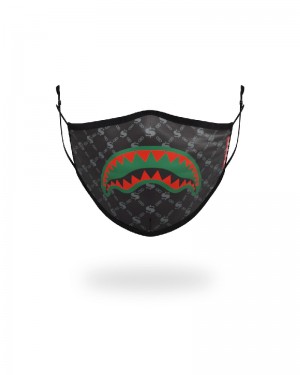 Fashion Mask Sprayground Adult Spucci (Black) Form-Fitting Face Mask | 642903-KWU