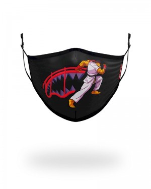 Fashion Mask Sprayground Adult Street Fighter Ryu Shark Form Fitting Face-Covering | 187459-NRL