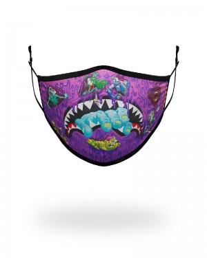 Fashion Mask Sprayground Adult Zombie Shark Form Fitting Face Mask | 218054-WLA