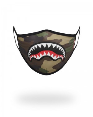 Fashion Mask Sprayground Camo Sharkmouth Form-Fitting Mask | 876091-IOB