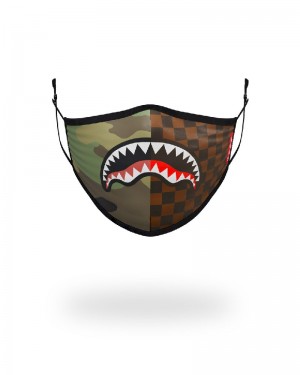 Fashion Mask Sprayground Kids Form Fitting Mask: Checks & Camo | 068192-ALF