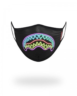 Fashion Mask Sprayground Neon Shark Form-Fitting Mask | 175604-ZNF