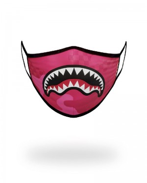 Fashion Mask Sprayground Pink Anime Shark Form-Fitting Mask | 482769-CXQ