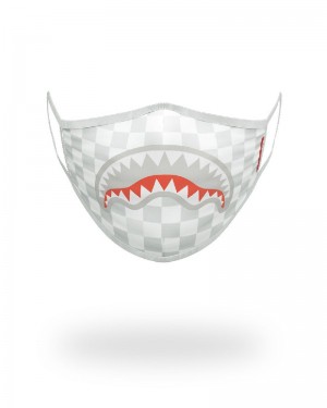 Fashion Mask Sprayground Sharks In Paris (White) Form-Fitting Mask | 247958-TCP