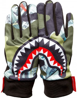 Manusi Sprayground Money Camo Gloves | 583241-AUX