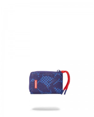 Portofel Sprayground Shark Check (Blue) Wallet | 946387-ZSU