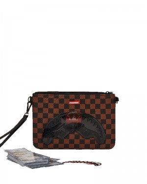 Pouchette Sprayground Sharks In Paris Clear For Takeoff Crossover Clutch With Strap | 594607-ORD