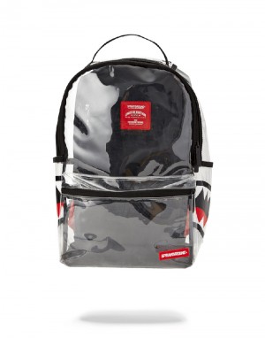 Rucsac Sprayground 20/20 Vision Double Cargo Side Shark Clear Backpack | 098576-EUX