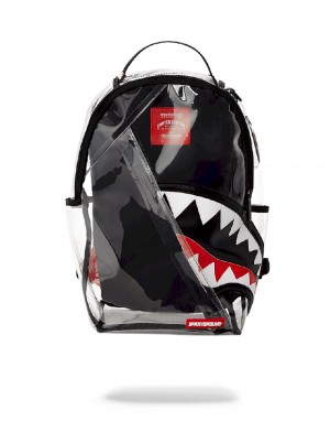 Rucsac Sprayground Angled 20/20 Vision Shark Clear Backpack | 461053-RYW