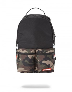 Rucsac Sprayground Camo Side Shark Double Cargo | 605137-YZQ