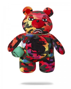 Rucsac Sprayground Camoburst Moneybear Teddybear Backpack | 415203-MQZ