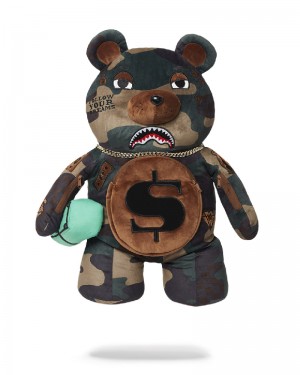 Rucsac Sprayground Camocheck Moneybear Teddybear Backpack | 052183-IAX