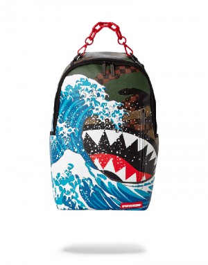 Rucsac Sprayground Camokawa Wave Shark | 861547-WLR