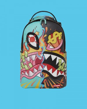 Rucsac Sprayground Dazed & Shark Double Life (With Removable Eye Patches) | 759164-AGM