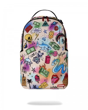 Rucsac Sprayground Doodle Daze Backpack | 654790-BWK