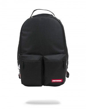 Rucsac Sprayground Double Cargo Side Shark (Black) | 089427-LCX