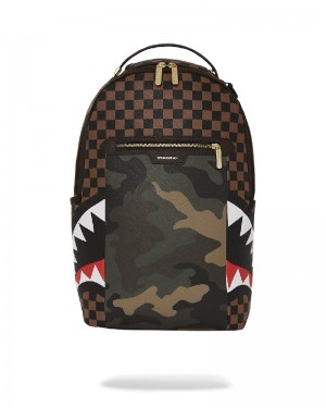 Rucsac Sprayground Exterior Gold Zip Pocket Sharks In Paris Backpack (Dlxv) | 136205-KVE