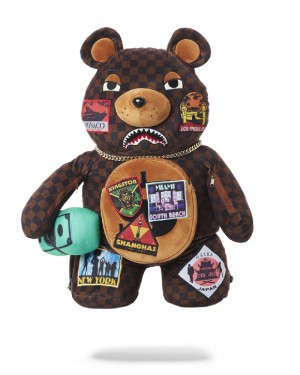 Rucsac Sprayground Global Mogul Moneybear Teddybear Backpack | 064582-KON