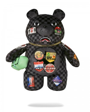 Rucsac Sprayground Global Mogul Unlimited Miles Moneybear Teddybear Backpack | 951782-SZP