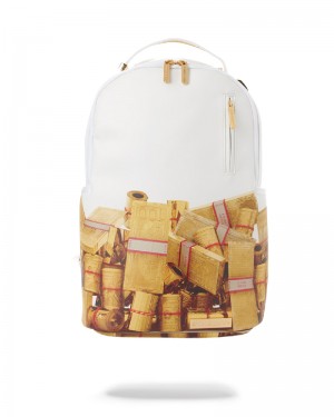 Rucsac Sprayground Gold Money Bricks Dlxv Backpack | 691870-HKL