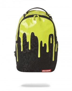 Rucsac Sprayground Green Neon Drip Backpack (One Of One) | 587069-PIW