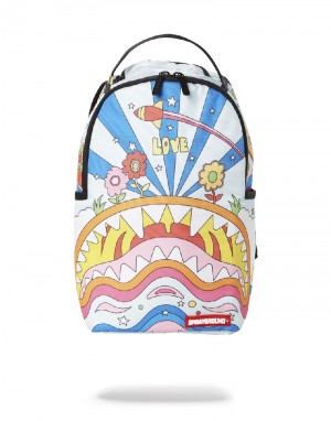 Rucsac Sprayground Mini Groovy Shark Backpack | 693201-QIU