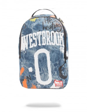 Rucsac Sprayground Nbalab Westbrook Denim | 651497-BGL