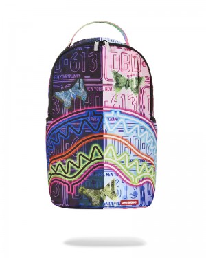 Rucsac Sprayground Neon Butterfly Backpack | 583267-CXG