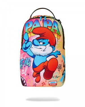 Rucsac Sprayground Papa Smurf On The Run Backpack | 413987-UZX