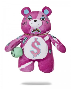 Rucsac Sprayground Pink Punk Moneybear Teddybear Backpack | 047938-KCS