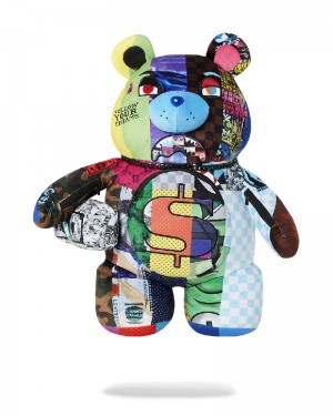 Rucsac Sprayground Shark Masterpieces Moneybear Teddybear Backpack | 061275-PWG