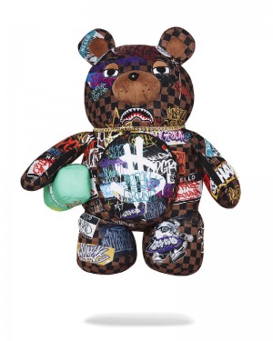 Rucsac Sprayground Sharks In Paris The Rizz Moneybear Teddybear Backpack | 164057-WUS