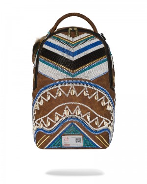 Rucsac Sprayground The Met Kuba Kingdom Headdress Backpack | 507834-PTR