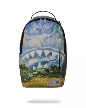 Rucsac Sprayground The Met Van Gogh Wheat Field With Cypresses Backpack | 842053-TSL