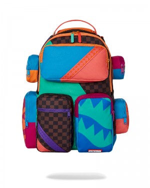 Rucsac Sprayground Throwback Backpack Trooper | 298574-BGT