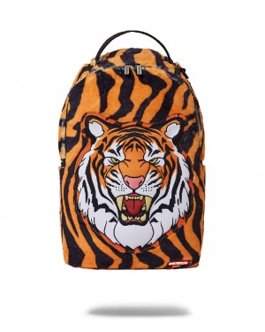 Rucsac Sprayground Tiger Cozy Velour Fur Backpack | 234587-WVB