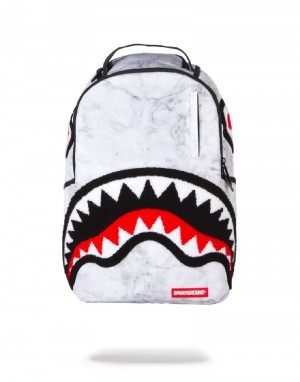 Rucsac Sprayground White Marble Backpack | 760543-CTK