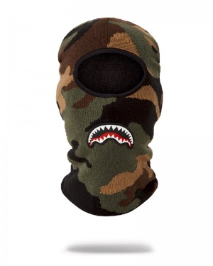 Ski Mask Sprayground Camo Shark Ski Mask | 483950-LVB