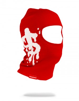 Ski Mask Sprayground Money Drip Ski Mask (Red) | 896324-RJW