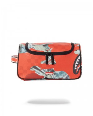 Toiletry Sprayground Money Camo (Red) Toiletry Bag | 580926-MJP