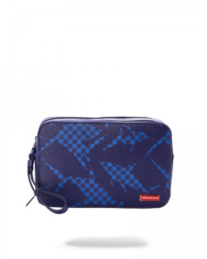 Toiletry Sprayground Shark Check (Blue) Toiletry | 849267-ADL