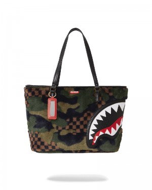 Tote Sprayground Big Sky Fur Shark Tote | 513209-CXK